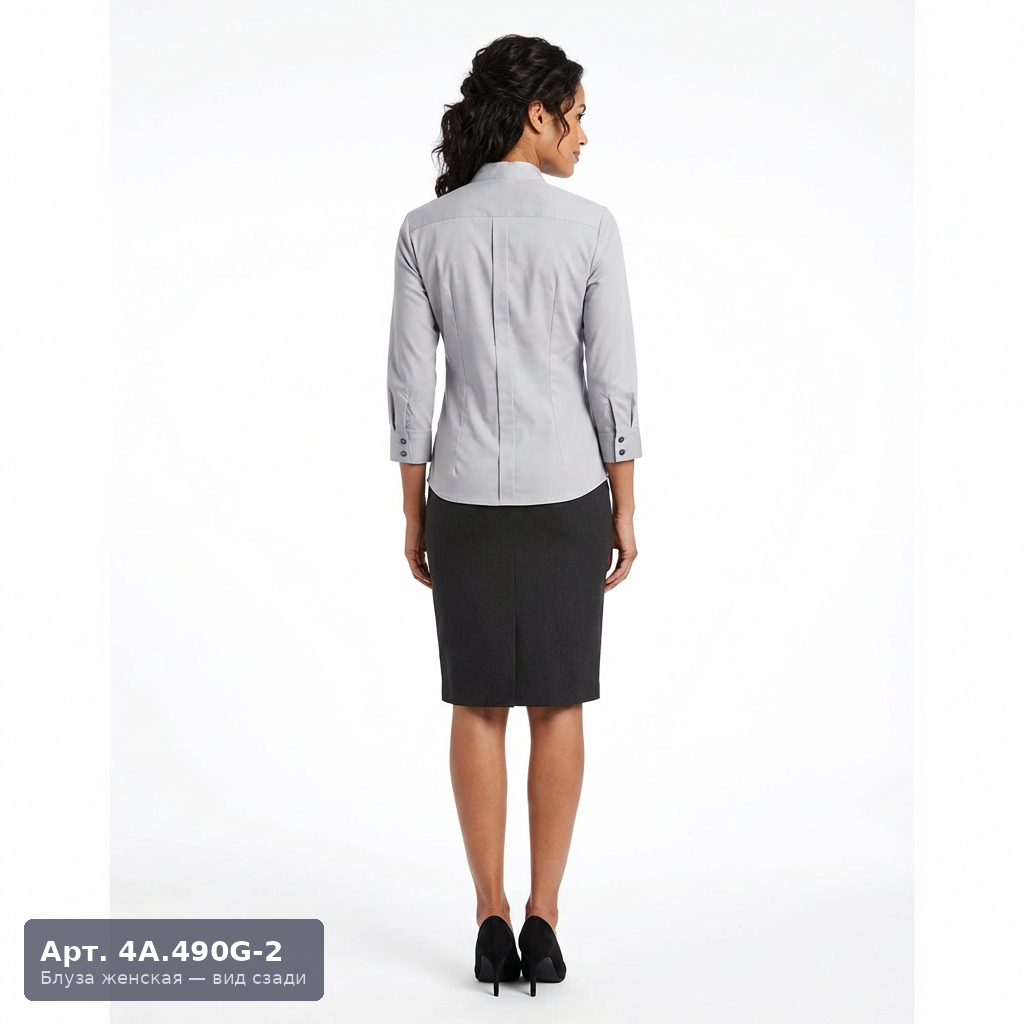 Блуза женская форменная 4А.490Г2 (рукав 3/4, рюши) 2