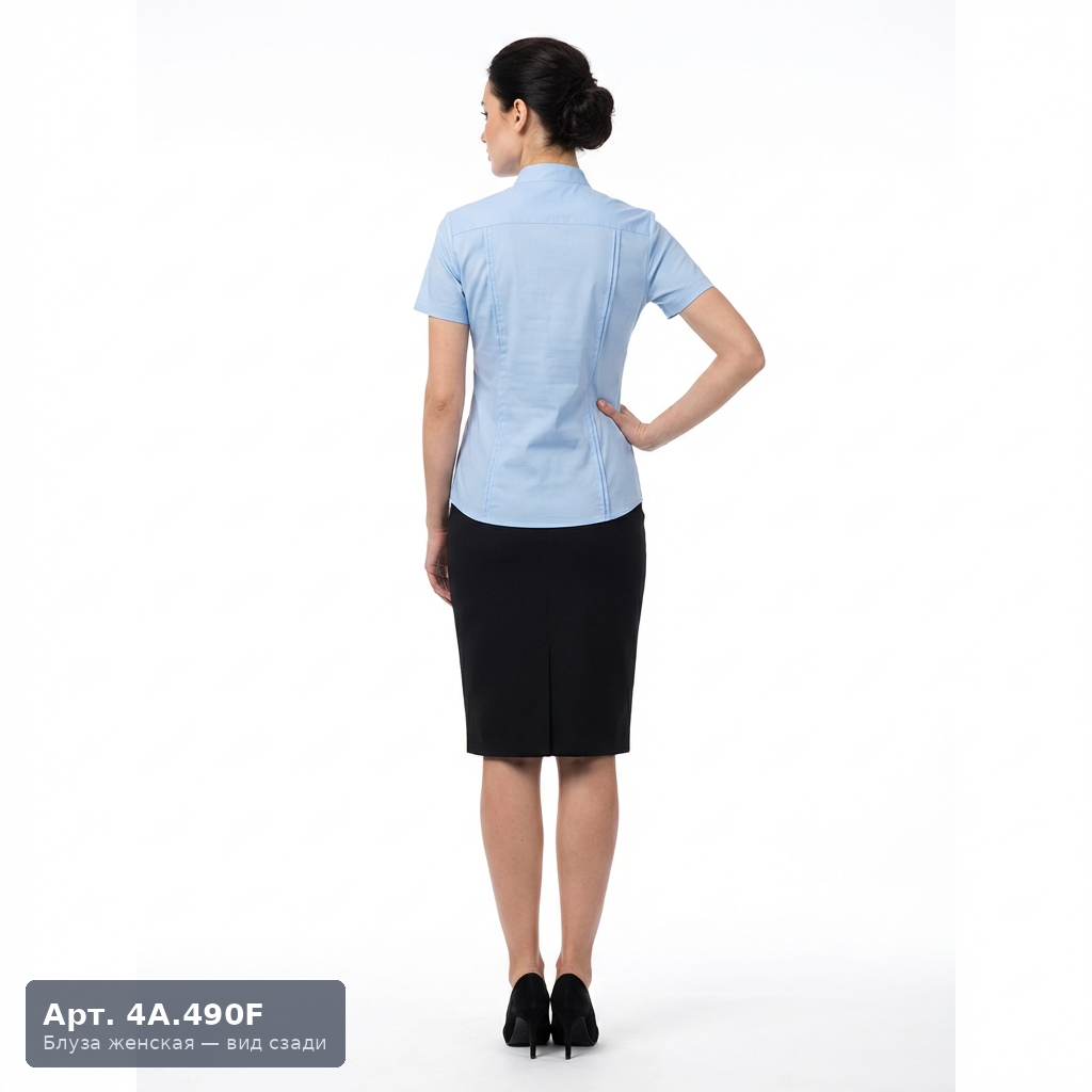 Блуза женская форменная 4А.490Ф (с жабо) 2