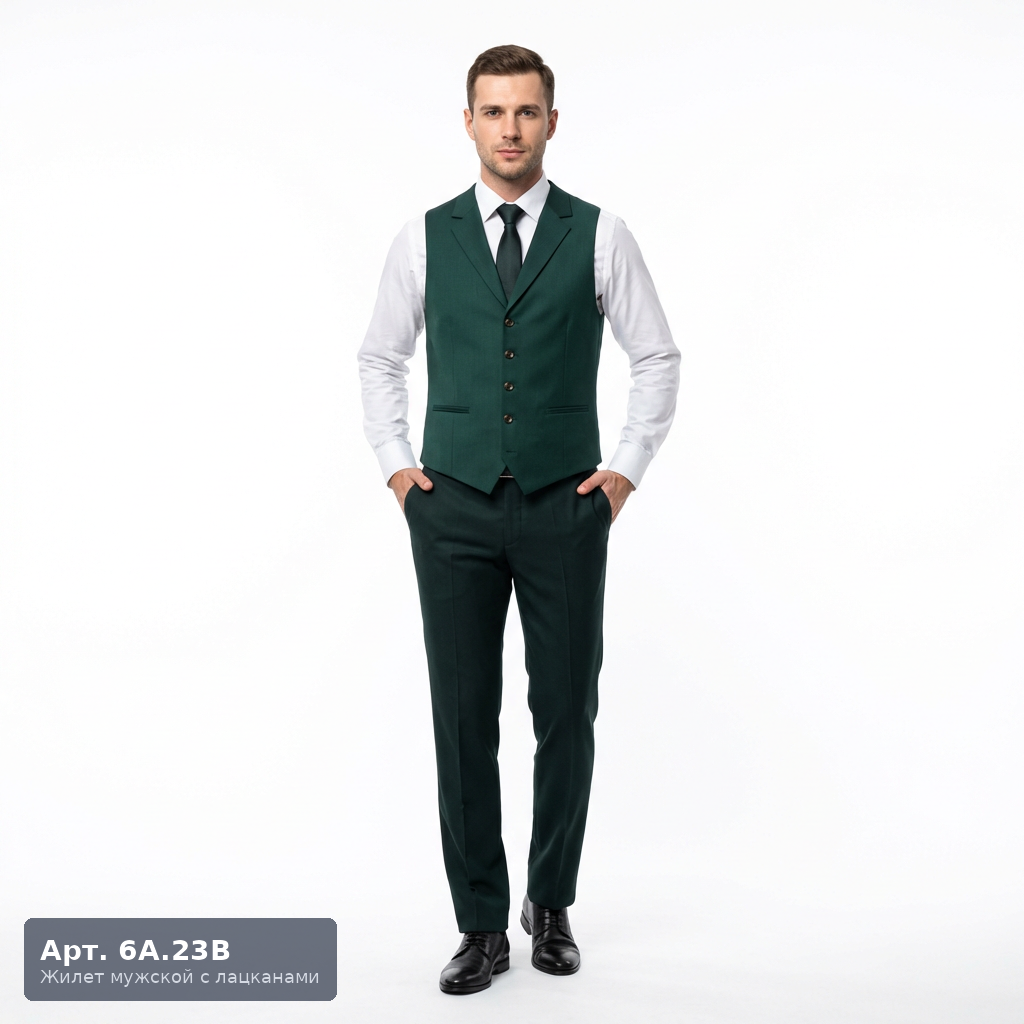 Жилет мужской форменный 6А.23Б (на молнии)