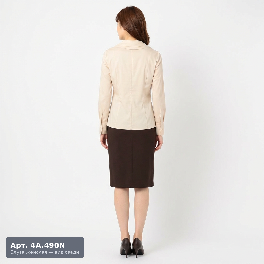 Блуза женская форменная 4А.490Н (с V-образным вырезом) 2