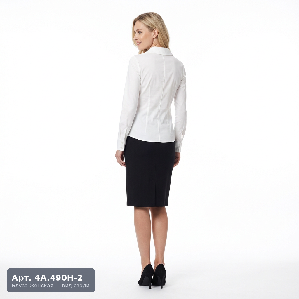 Блуза женская форменная 4А.490Х2 (с планкой, рукав 3/4) 2